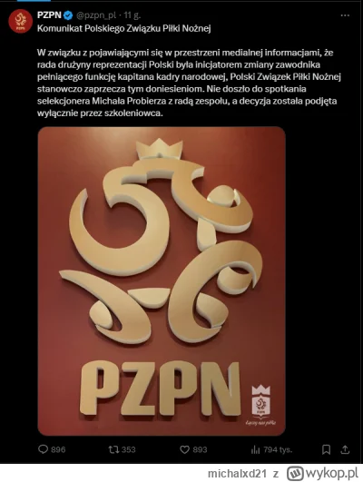 michalxd21 - W sumie to czemu zawodnikom zależało tak na tym komunikacie? Chodziło o ...