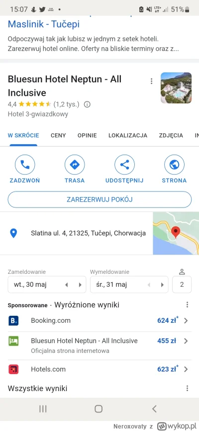 Neroxovaty - #chorwacja pany jakieś opinie o tym hotelu? ktoś może był?