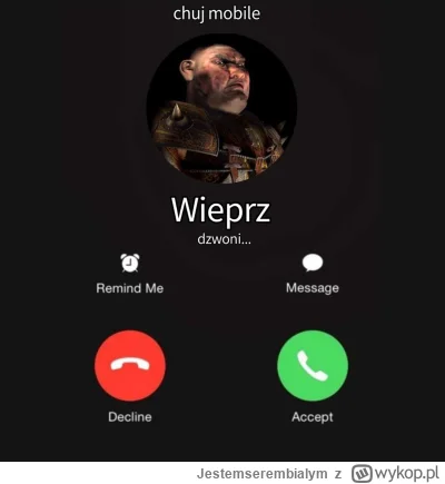 Jestemserembialym - Uderzcie w bębny, 
zadmijcie w rogi
Oto Wieprz nadchodzi 
w blask...