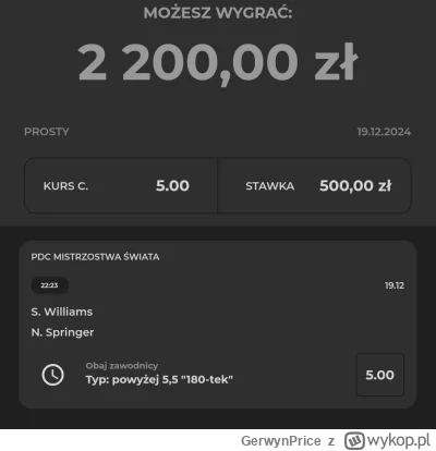 GerwynPrice - Miałem czutke dzisiaj ( ͡° ͜ʖ ͡°)

#dart