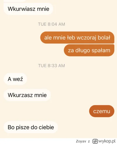 Zoyav - oczywiście że mnie nie bolał łeb, po prostu mi się nie chciało odpisywać norm...