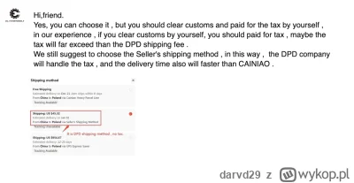 darvd29 - Chińczyk twierdzi że jak wybiorę wysyłkę z Chin seller's shipping method (d...