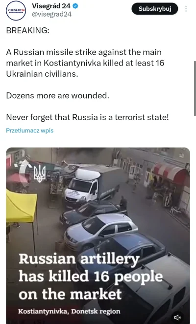 mirek_86 - #ukraina 

moment uderzenia 


https://twitter.com/visegrad24/status/16994...