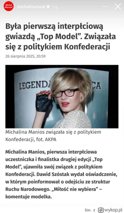 Sin- - A dlaczego odchodzi z Konfederacji? Miłość nikogo nie powinna wykluczać. Powin...