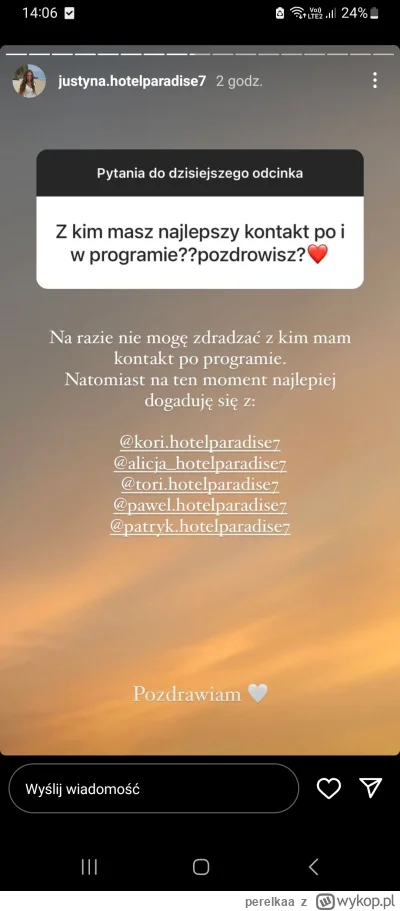 perelkaa - #hotelparadise  zaobserwowalam ja jedyna od razu jak weszla do hp, zeby zo...