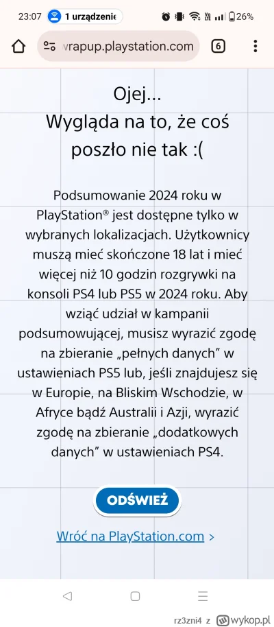 rz3zni4 - #playstation #ps5 Ma ktoś podobny komunikat? Mam włączona automatyczna sync...