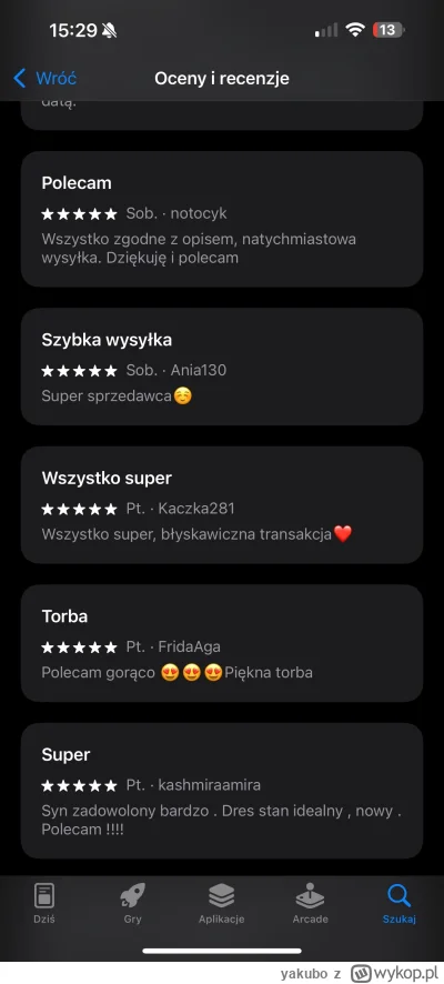 yakubo - @vieniasn polecam również poczytać sobie oceny aplikacji typu np. Vinted w a...