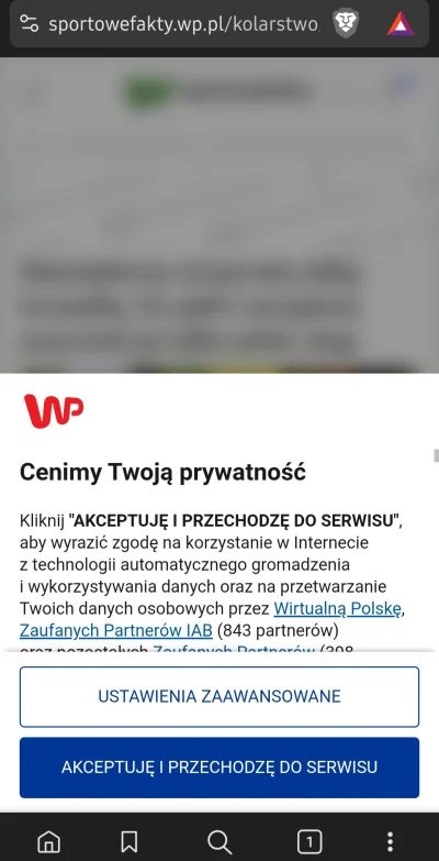 CzarnoksieznikzAngmaru - Wchodząc na stronę sportowefakty w przeglądarce #brave #andr...