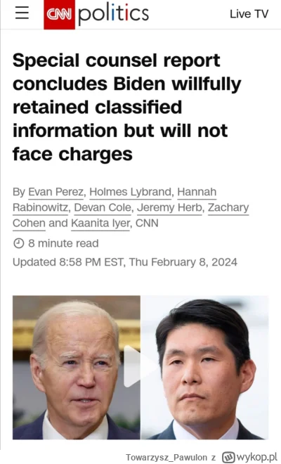 Towarzysz_Pawulon - Inba w USA bo wyszło, że Biden tak samo jak Trump przechowywał in...