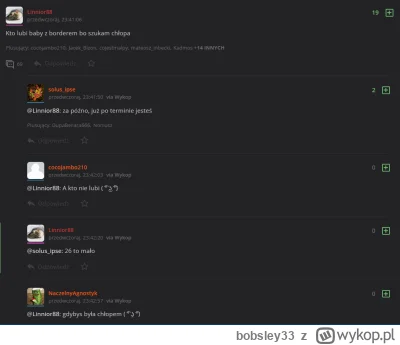 bobsley33 - #przegryw
JA TYLKO CHCIALEM PRZYPOMNIEC ZE LINNIOOR88 WAS CIAGLE RUCHA NA...