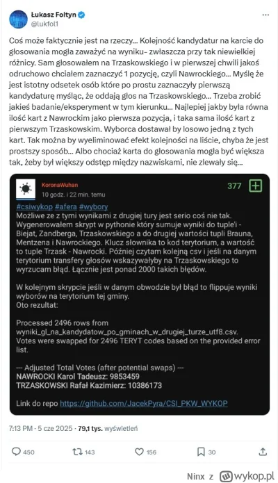 Ninx - @Diakrytyczny: no nie wiem, ewidentnie jest problem ze stawianiem krzyżyka we ...