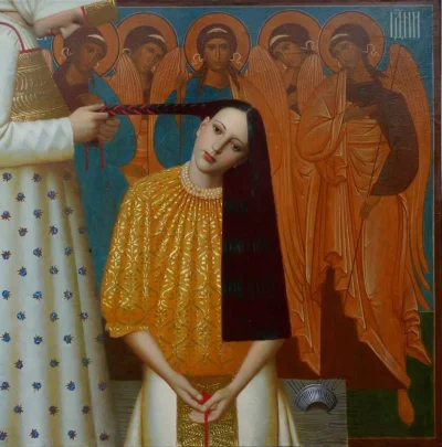 GARN - #sztuka #art #malarstwo #obrazy autor: Andrey Remnev, The unplaiting of the ha...