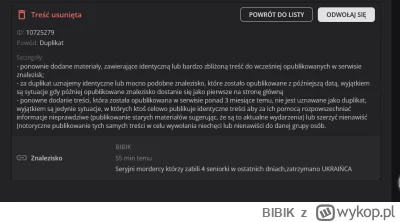 BIBIK - @29Promises: Mi też właśnie usuneli znalezisko o seryjnych mordercach z Warsz...