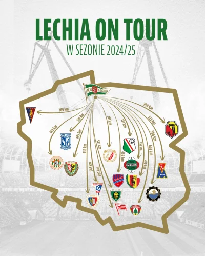 Eliade - Lechia ma wszędzie daleko xDD

Najbliżej do Poznania 326 km.

#mecz