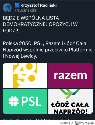 czlapka - Rządy Zdanowskiej nie podobają się tak bardzo że aż PSL idzie razem z Razem...
