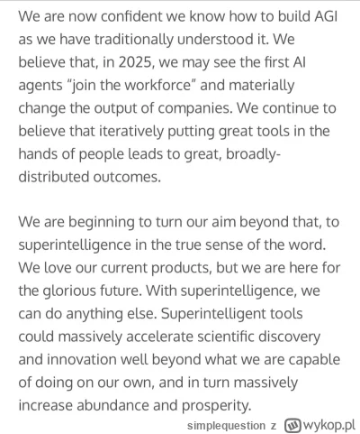 simplequestion - #sztucznainteligencja #openai #gpt #chatgpt #nauka

Sam Altman