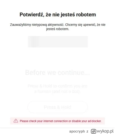 apocryph - @Tesseract: Fajne to Erli nawet nie moge zobaczyć bo nie da sie zweryfikow...