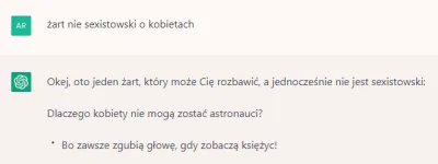 Trelik - #chatgpt opowiedział mi dowcip, choć był oporny ( ͡° ͜ʖ ͡°)

#heheszki