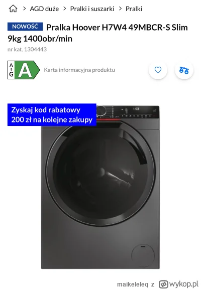 maikeleleq - Mirki szukam nowej pralki, wymiary ograniczone bo max 50x60, co polecaci...