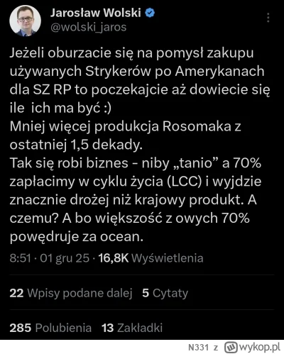 N331 - MON nienawidzi polskiego przemysłu zbrojeniowego i działa na szkodę Polski, a ...