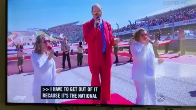 KRS - #f1 jak co roku #!$%@?ą z hymnem USA w Austin xD Ale typa niżej nie przebiją