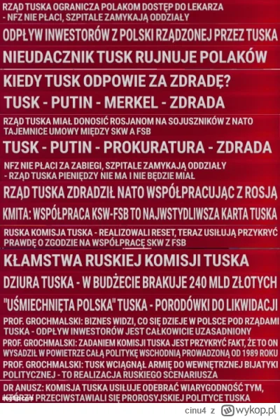 cinu4 - Miałem zebrać z ostatnich 12 godzin ale mnie przerosło... Paski o Tusku w #tv...