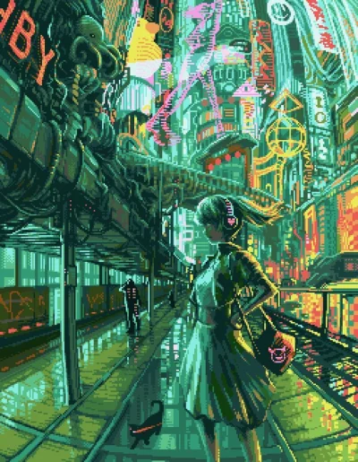 GARN - #pixelart autor: hby_stuff | Kaleidoscope - 32 colours