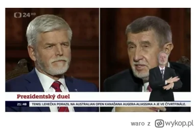 waro - Fragment debaty prezydenckiej w Czechach:

(prowadzący): Czy Czechy powinny wy...