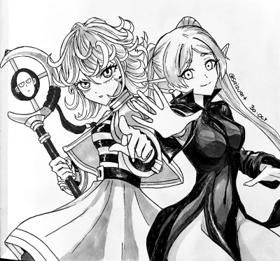 Miteora - #randomanimeshit #anime #frieren #sousounofrieren #tatsumaki #onepunchman