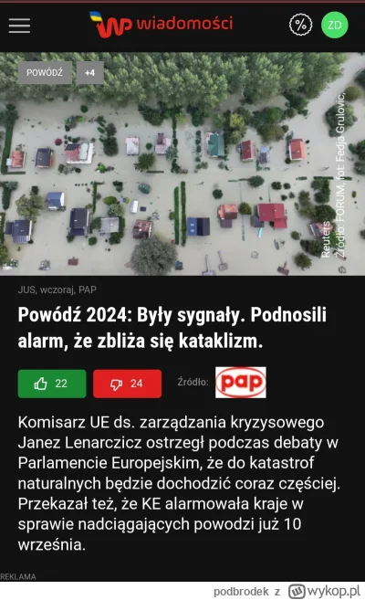 podbrodek - Ta powódź dobitnie pokazuje że od 13 grudnia państwo działa tylko w prakt...