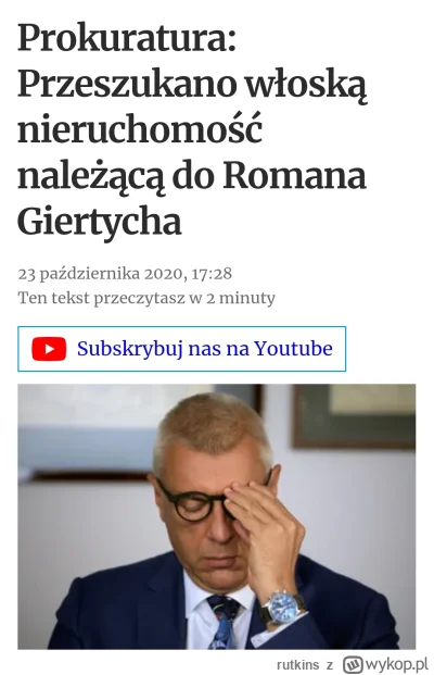 rutkins - > obaj w jednej osobie uciekli do Włoch

@PanAlbert Osz kurna do Włoch, goś...