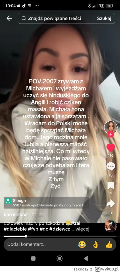 sakiro12 - Klasyczna #p0lka zerwała z Michałem żeby "robić cziken masele" Hindusom, d...