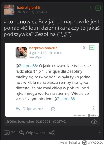 Ivan_Sekal - @William2290: nie robię znalazłem tutaj bo pamiętam, że była długa dysku...