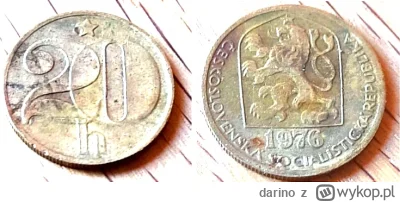 darino - 20 halerzy z 1976r.
#numizmatyka #moneta #czechoslowacja