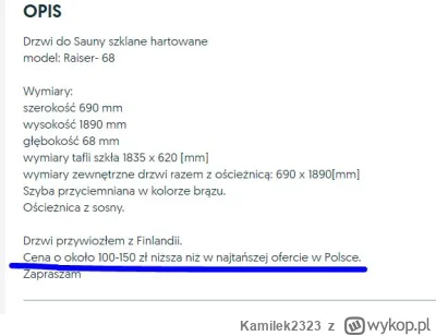 Kamilek2323 - @andref7: według opisu to w c--j taniej sprzedaje niż na innych ogłosze...