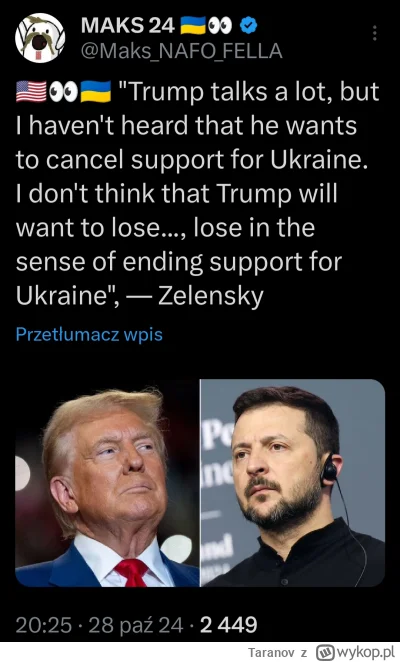 Taranov - @Gours: financial times wie więcej niż sam Prezydent Zelenski?