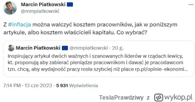 TeslaPrawdziwy - Koszty zmniejszenia inflacji mogą ponieść pracownicy albo właściciel...