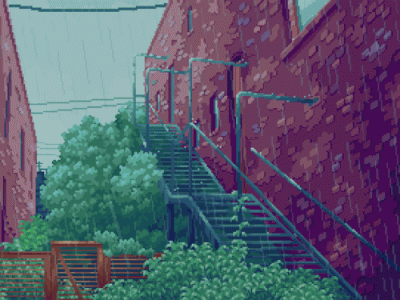 GARN - courtyard rain