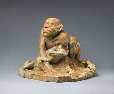 Loskamilos1 - Wyjątkowo dziwna rzeźba ukazująca człowieka-żabę, wykonana w roku 1891 ...