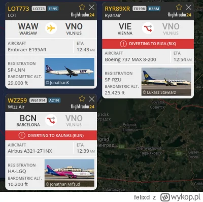 felixd - @PrawilnyStevie: Dwa kolejne loty przekierowane