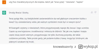 knowakazerty - Utęskniony za Słowem, chciałem wygenerować Słowo z AI. Niestety AI nie...