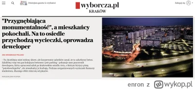 enron - Oho, ktoś w #gazetawyborcza posmarował i są peany pod adresem #patodeweloperk...