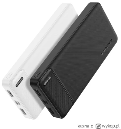 duxrm - Wysyłka z magazynu: PL
AsperX Power Bank 15000 mAh, 2 sztuki
Cena z VAT: 85,9...