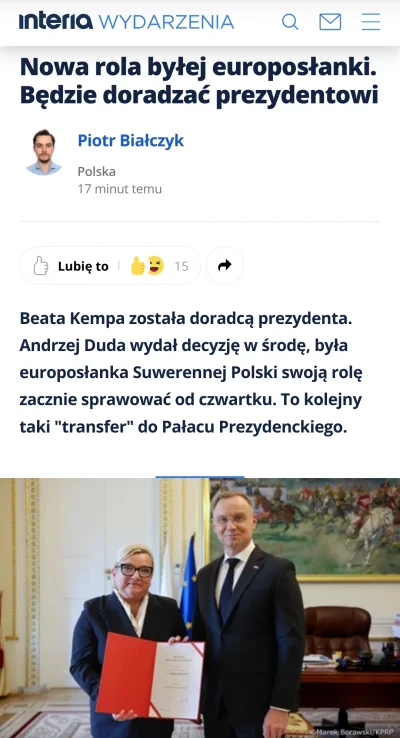 Otter - Niestety wszystko wskazuje na to, że Andrzeja Dudy już z nami nie ma, że pero...