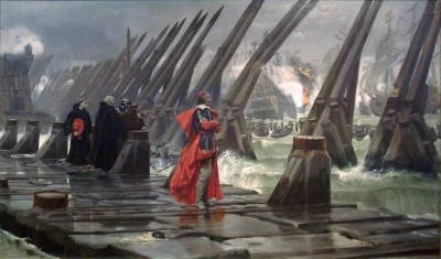 Chavret - Kardynał Richelieu kierujący oblężeniem La Rochelle
Henri Motte 1881
#sztuk...