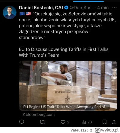Vateusz23 - Ackman sugeruje na twitterze, że gra w cła trumpa to postawienie przez ni...