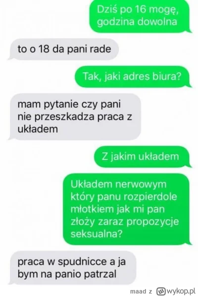 maad - > pewne zapisy w umowie mu się nie podobay