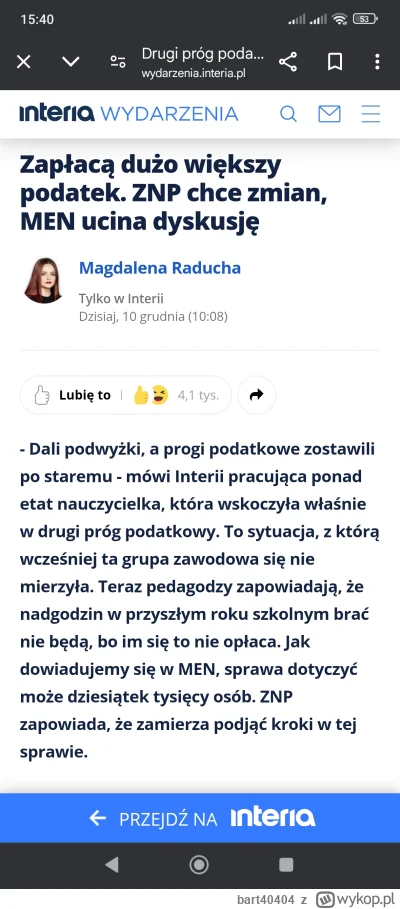 bart40404 - Już nawet nauczyciele wpadają w drugi próg podatkowy, a zarobki w IT jak ...