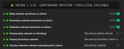 WykopX - @ruum: Blokowanie wpisów / znalezisk zielonek w dodatku Wykop X Style jest j...