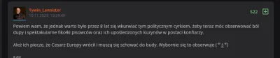 UsmiechNiebios - @TywinLannister: piecze cię Cysorz Europy, P I S O W C U ?